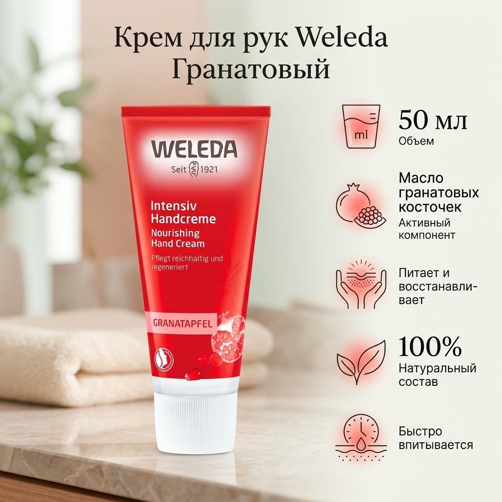 Weleda Гранатовый восстанавливающий крем для рук 50 мл