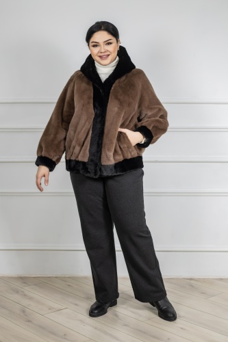 Шуба Granat.Furs черный, коричневый