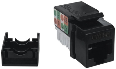 Компьютерная розетка (RJ45) Shelbi 5е UTP 1xRJ45, черный