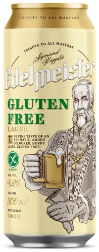 Edelmeister Gluten Free пиво светлое, нефильтрованное 4.2% 0.5 л