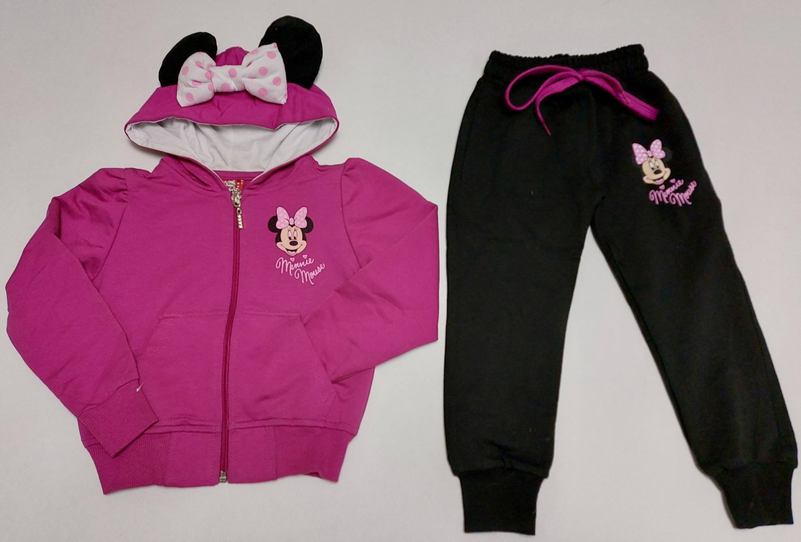 Спортивный костюм Disney baby Минни Маус черный, фиолетовый