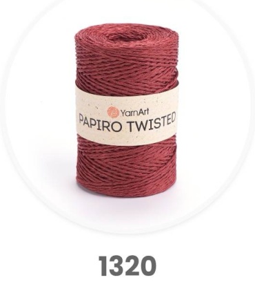 Бобина YarnArt Papiro twisted рафия крученая 1320 терракот 170 м 100 г