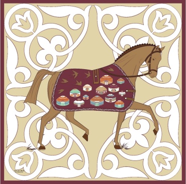 Платок OTTIMO шелк 90 x 90 см