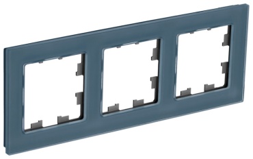 Systeme electric AtlasDesign Nature 3-постовая рамка грифель натуральное стекло, грифель
