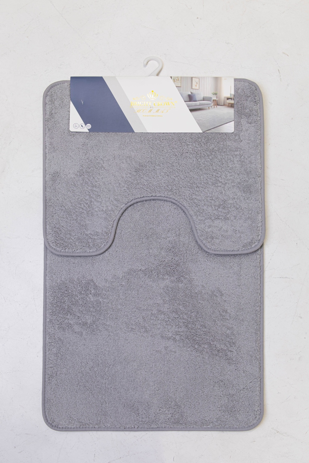 Комплект ковриков 40012-GRAY 80x50 см, полиэстер, микрофибра