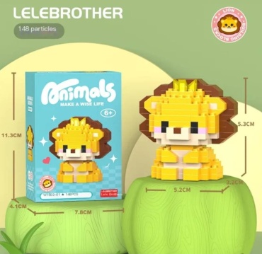 Конструктор LELEBROTHER Animals Lion Лев AnimalLion-01, деталей 148 шт