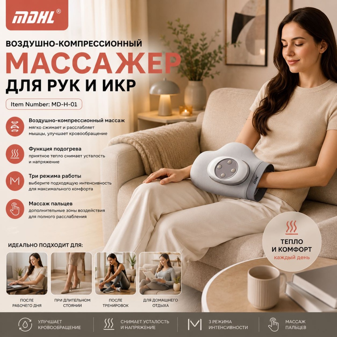 Массажер MDHL MD-H-01 манжета воздушно-компрессионный