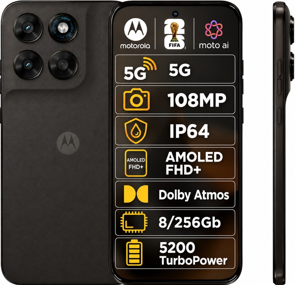 Смартфон Motorola Moto G77 8 ГБ/256 ГБ черный