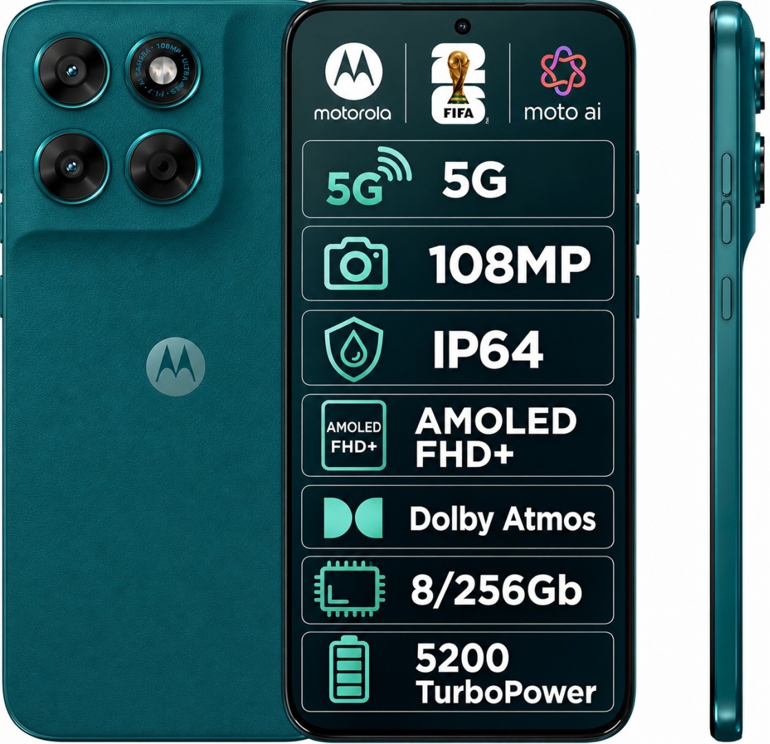 Смартфон Motorola Moto G77 8 ГБ/256 ГБ зеленый