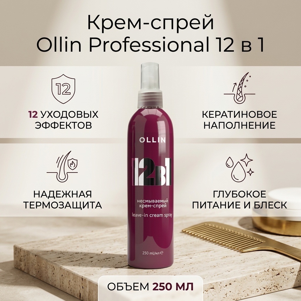 Ollin Professional 12 в 1 крем-спрей 250 мл