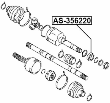 FEBEST подшипник полуоси AS-356220