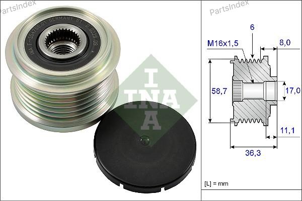 INA шкив генератора 535016010