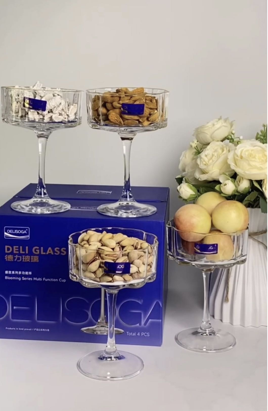 Delisoga креманка Сандық фигурная 4 шт, стекло