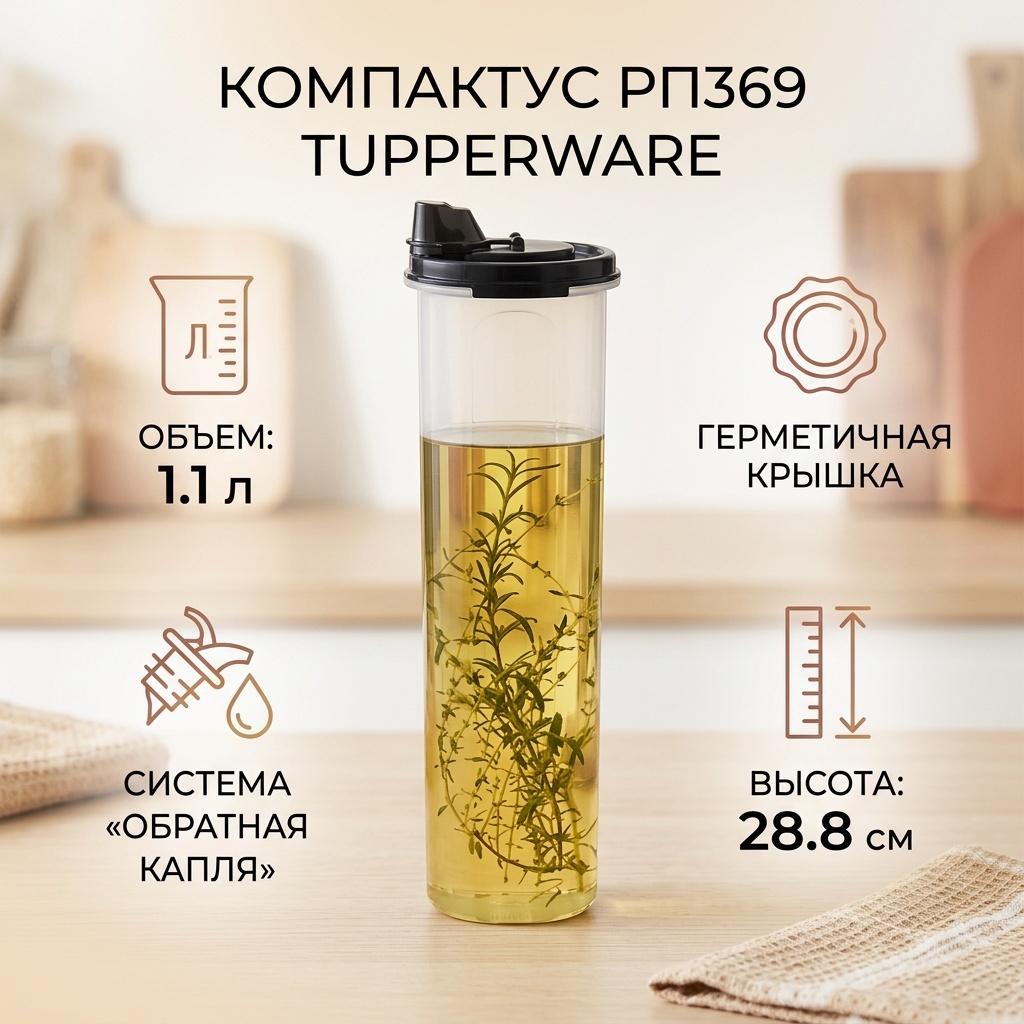 Tupperware контейнер Компактус РП369, пластик