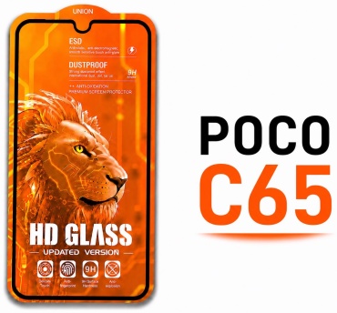 Стекло Union для POCO C65 черный
