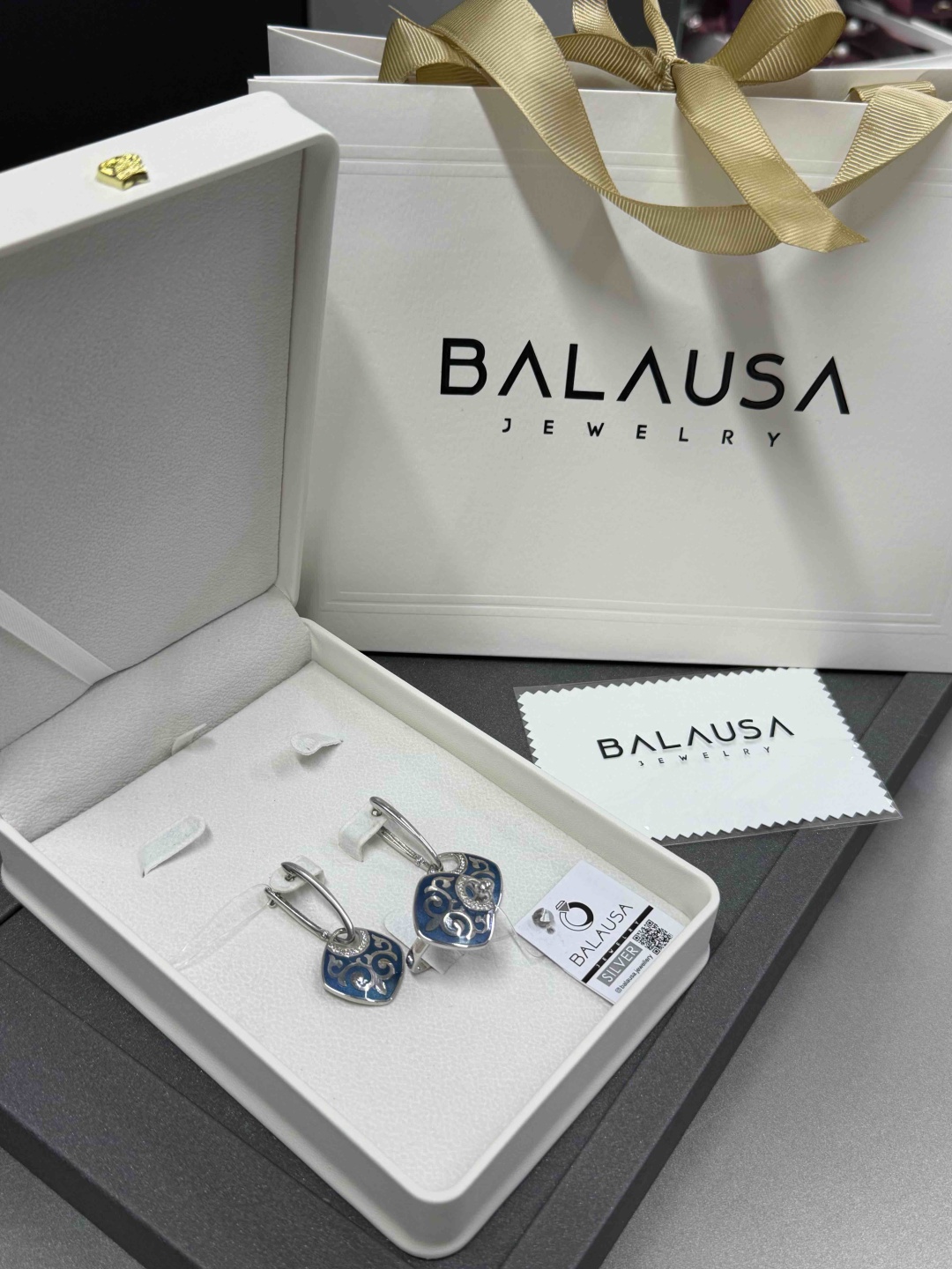 Balausa Jewelry Е226(7) 18,5р вес 14 г серебро, фианит, эмаль