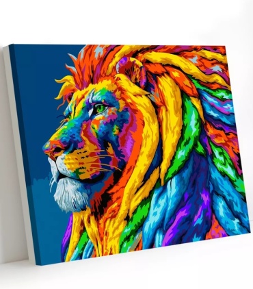 Картина по номерам Art on Canvas Львиный профиль холст на подрамнике 40x50 см