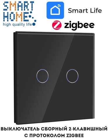 Кнопка сенсорного управления SMART HOME ZG-201_GP003_BK, черный