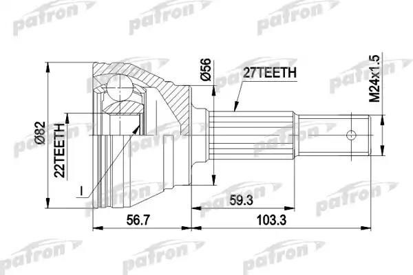 PATRON шрус наружный PCV1164
