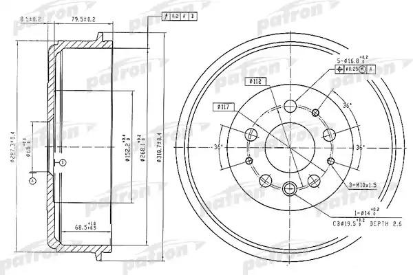 Диски PATRON задние PDR1210