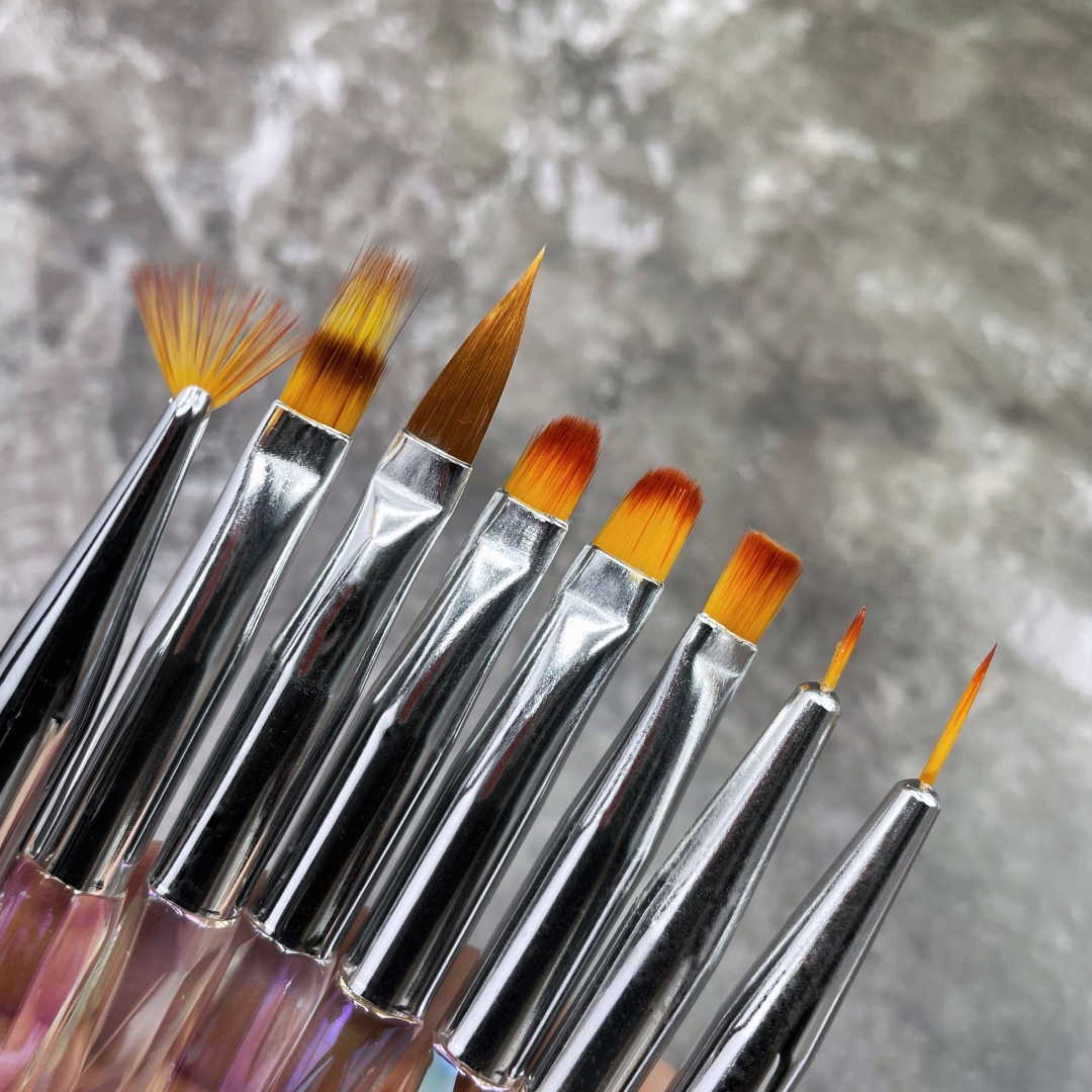 NailShop.kz кисть квадратная синтетика 8 шт