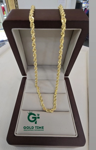 GOLD TIME 163693725 длина 55 см, вес 6.4 г золото, плетение веревка