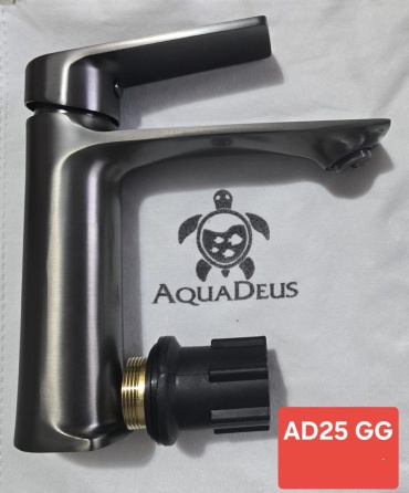 Смеситель AquaDeus AD25, нержавеющая сталь, цвет графит