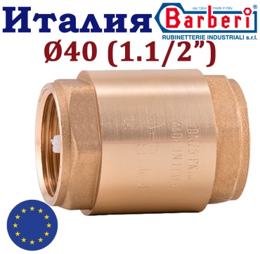 Обратный клапан пружинный BARBERI 005040000, DN 40