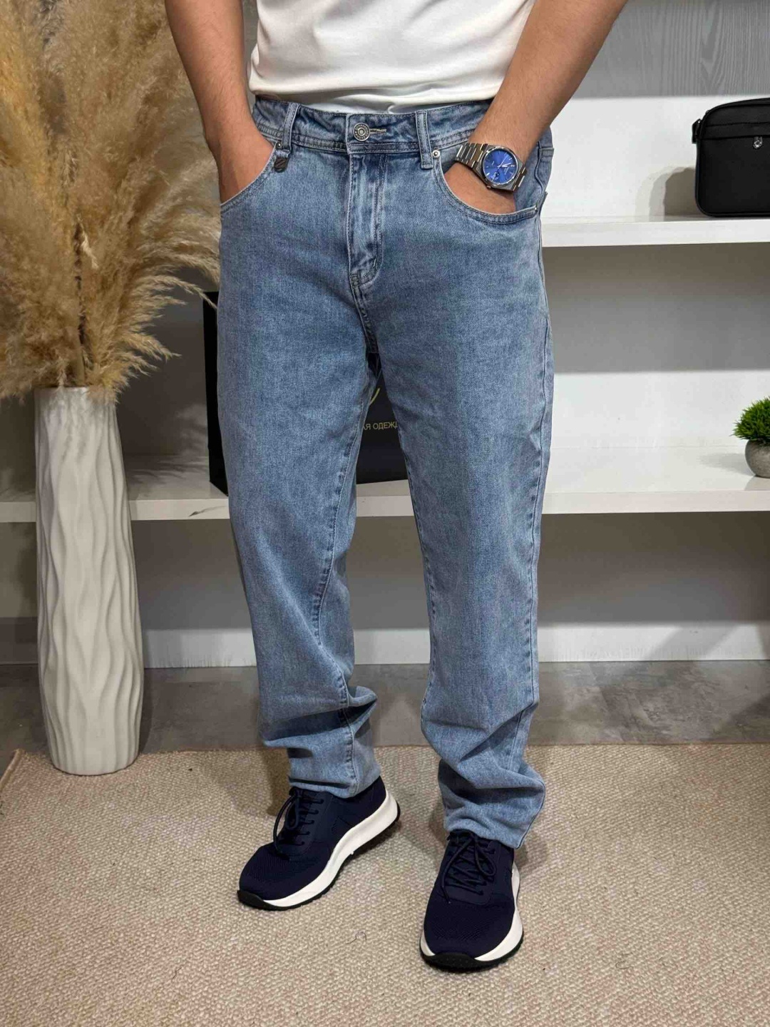 Джинсы прямые ABAY FASHION голубой