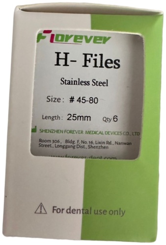 Forever файл эндодонтический 25mm #45-80 6 шт