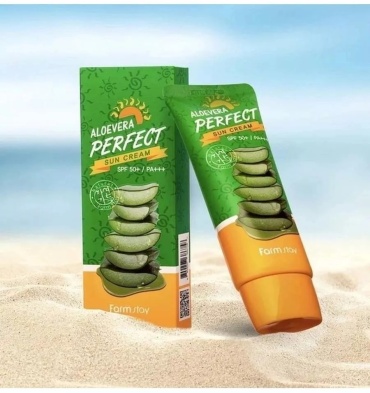 Farmstay крем AloeVera Perfect SPF50+ PA+++ для лица 70 мл
