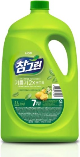 LION гель Chamgreen Зеленый чай 3100гр. 3 л 3 кг
