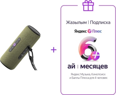 Яндекс Станция Стрит с Алисой зеленый + Яндекс плюс на 6 месяцев