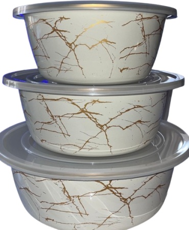 Миска SOFIYA 32х32 см, металл, эмаль, 3 шт