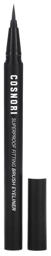 COSNORI Superproof Fitting Brush Eyeliner, черная, 0,6 г (0,02 жидк. унц.) подводка черный 01 черная