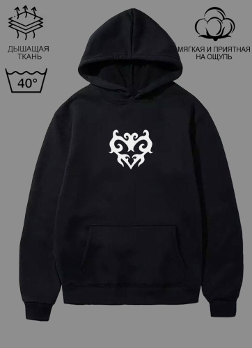 Худи Qazahi brand черный
