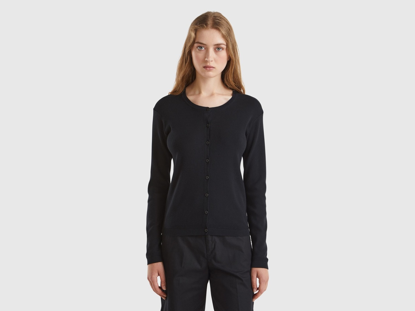 Кардиган UNITED COLORS OF BENETTON черный