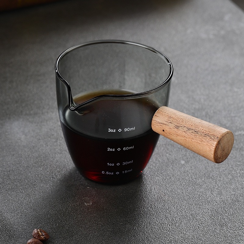 VAKS мерный стакан Meas12 90ml, дерево, стекло