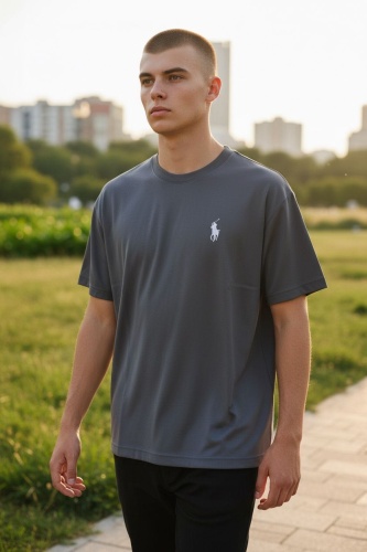 Поло FASHION серый