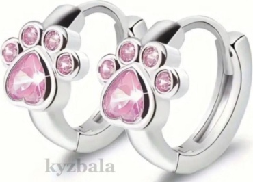 Серьги KYZ BALA 30102015 вес 3 г серебро, цирконий