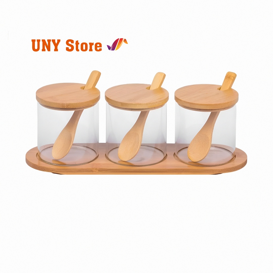 Набор для специй UNY Store, дерево, стекло