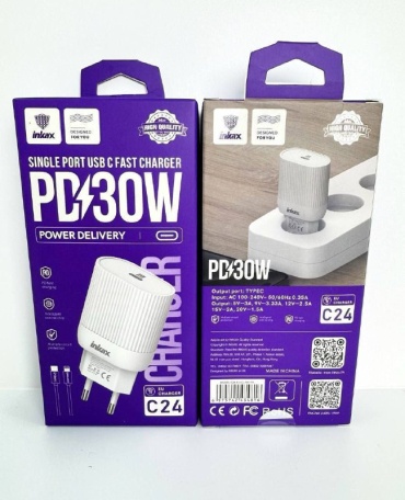 Inkax INKAX C24-EU C-L 30W USB Type-C 30 Вт белый