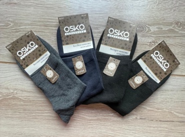 Носки OSKO 4 пары черный, синий, серый 41-47