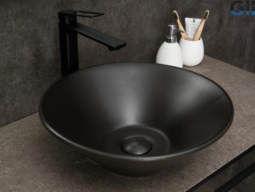 Раковина GID-ceramic N9102bg накладная круглая 42х42 см, керамика