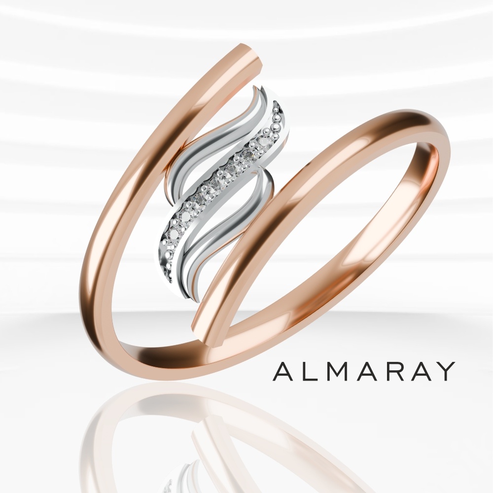 ALMARAY 16045 размер 17.5 вес 0.84 г золото, фианит