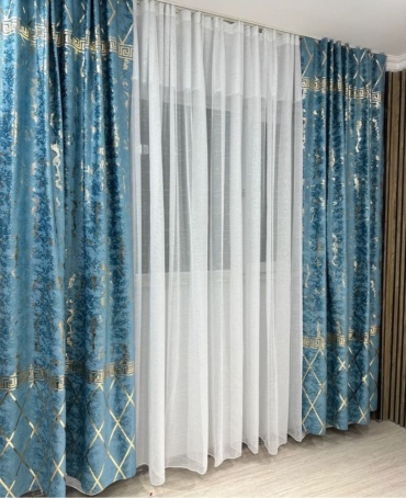 Комплект AIZERE_LUX 400x280 см 3 шт, жаккард, бирюзовый