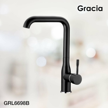 Смеситель для кухни Gracia GRL6698B, латунь, цвет черный