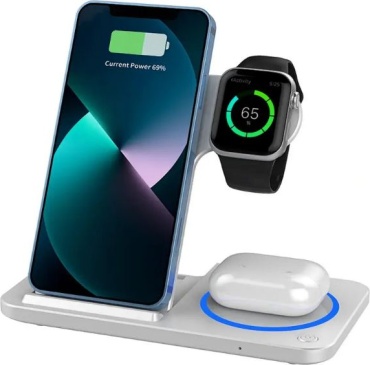 3in1 Wireless Charger USB Type-C белый