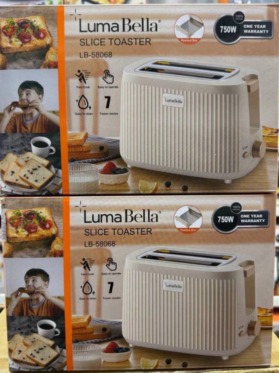 Тостер LumaBella LB-58068 белый