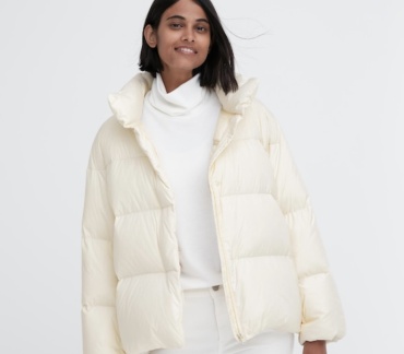 Пуховик Uniqlo бежевый